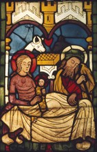 Holy Family in the Stable from a Swedish Church, c20th century. Artist: Unknown.