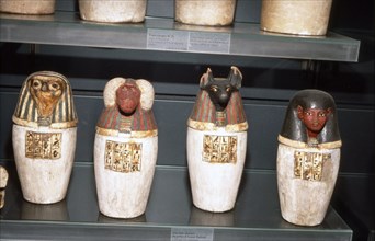 Padiuf?s False Canopic Jars, 22nd Dynasty, c1550BC-1069 BC. Artist: Unknown.