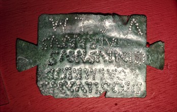 Votive Plaque in Roman Bronze, to the God Silvanus Callirius, c1st century.  Artist: Cintusmus.