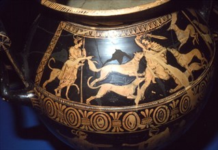 Red figured Nestoris (wine-jar), Lucania,, c390-c380 BC. Artist: Unknown.