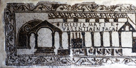 Early Christian Roman Mosaic of Christian Basilica, c1st-2nd century. Artist: Unknown.