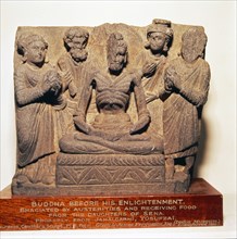 Buddha with daughters of Sena, Gandhara Style, c2nd-3rd century. Artist: Unknown.