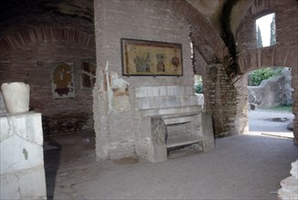 Interior of roman Food-Shop and Bar, Ostia, Italy, c2nd-3rd century. Artist: CM Dixon.