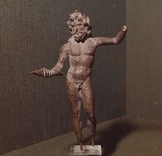 Jupiter with a Thunderbolt, Bronze, Roman Period, 2nd century. Artist: Unknown.