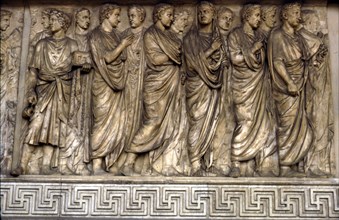 Members of Augustan family, Ara Pacis, 'Altar of Peace', Rome, 13 BC. Artist: Unknown.