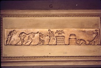 Roman Funeral rite or corpse being carried to Pyre, c3rd century.  Artist: Unknown.