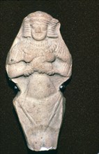 Terracotta figure of Ishtar, (Astarte) - fertility goddess. Old Babylonian: c2000-1600 BC. Artist: Unknown.