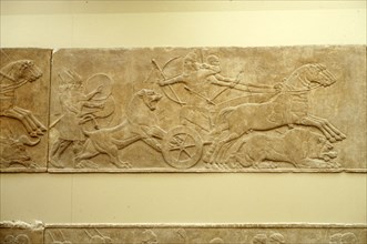 Ashurnasirpal II killing lions, c645 BC-635 BC. Artist: Unknown.
