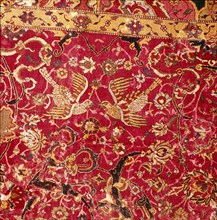 Detail of Persian Arabesque Emperor Carpet with Birds, 16th century.  Artist: Unknown.