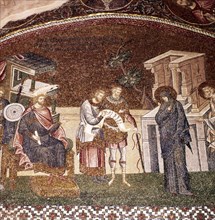Mary and Joseph before Cyrenius, Byzantine Mosaic, Chora Church, Istanbul, c1310-1320. Artist: Unknown.