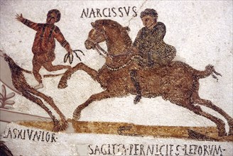 Horse and Rider, Roman Mosaic, c2nd-3rd century.  Artist: Unknown.