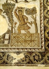 Fruit Collecting and grape treading Mosaic, c3rd century. Artist: Unknown.