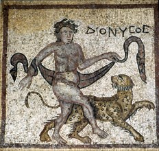 Roman Mosaic, Dionysus with Panther, c4th century. Artist: Unknown.