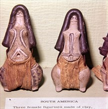 Clay Fertility Figures or Mother Goddesses from Caraja Tribe of Brazil. Artist: Unknown.