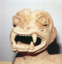 Head of Monster on Pot, from Ecuador, Pre Columbian. Artist: Unknown.