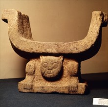 Jaguar Throne carved from lava stone, Pre-Columbian from Manaos, Ecuador.  Artist: Unknown.