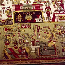 Codex Zouche-Nuttall  is a pre-Columbian document of Mixtec pictography, 1200-1521. Artist: Unknown.