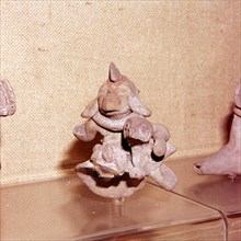 Mexican Terracotta Group, Pre-Columbian, from a grave, Aztec culture, 1300-1521. Artist: Unknown.