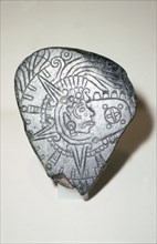 Aztec Jade Pendant of Solar God Tonatuih, 1300-1521. Artist: Unknown.