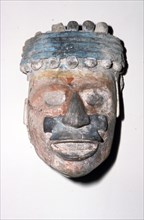 Aztec Pottery Head, 1300-1521. Artist: Unknown.
