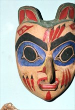 Tlingit Face Mask, Pacific Northwest Coast Indian.  Artist: Unknown.