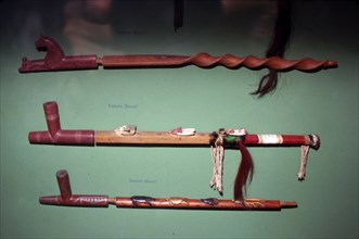 Three Peace-Pipes, Dakota Sioux, North American Indian. Artist: Unknown.