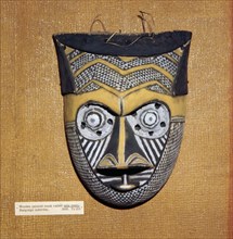 Wooden painted Sala Malu mask, Bangongo Tribe, Africa. Artist: Unknown.