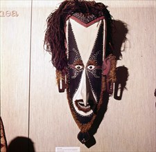 Face-Mask worn in dances to celebrate the wild plum harvest, New Guinea.  Artist: Unknown.