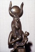 Isis and Horus. Bronze Egyptian Deities, 7th century BC-6th century BC. Artist: Unknown.