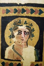 Coptic Textile, Portrait of Dionysus. 5th Century. Artist: Unknown.