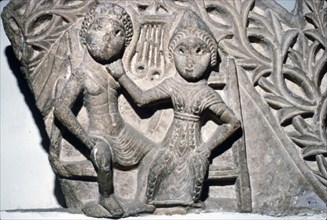 Orpheus and Euridyce, Beni-Souef, Egypt, 3rd century. Artist: Unknown.