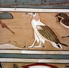 Vulture on the inner wall of coffin of steward, Seni from El Bersha, Egypt, c2000 BC. Artist: Unknown.