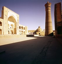 Bukhara,  The Kalian Mosque built 15-16th Cnt + Minarfj (1127) Artists: CM Dixon, Unknown.