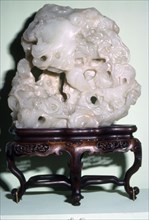 Chinese Jade, Representation of Taoist Sacred Mountain with Hermit's Hut, c1636-1912. Artist: Unknown.