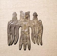 Bronze Plaque from Kama River Tribes related to Shamanism, USSR, 3rd century BC-8th century.  Artist: Unknown.