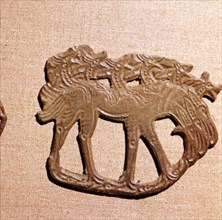 Bronze Plaque, Kama River Tribes Mircaulous Image of Wilde Beast, 3rd century BC-8th century.   Artist: Unknown.