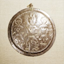 Silver and Gilt Plaque from Kama River region, USSR, 3rd century BC-8th century Artist: Unknown.