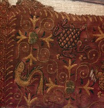 Wall- hanging embroidered with Tortoise and Fish from Noin Ula, c1st century BC. Artist: Unknown.