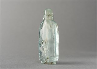Aquamarine snuff bottle, China, Qing dynasty, 1644-1911. Creator: Unknown.