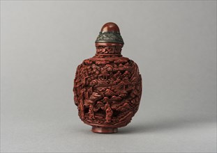 Lacquer snuff bottle, China, Qing dynasty, 1644-1911. Creator: Unknown.