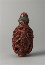 Lacquer snuff bottle, China, Qing dynasty, 1644-1911. Creator: Unknown.