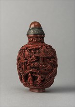 Lacquer snuff bottle, China, Qing dynasty, 1644-1911. Creator: Unknown.