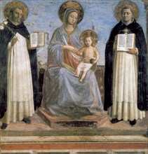 'Virgin and Child with St Anthony of Padua and St Thomas Aquinas', early 15th century. Artist: Fra Angelico