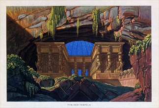 The temple of Isis and Osiris from The Magic Flute, 1816. Artist: Karl Friedrich Schinkel