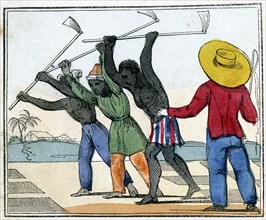 'Negroes Holing the Cane-Field', 1826. Artist: Unknown