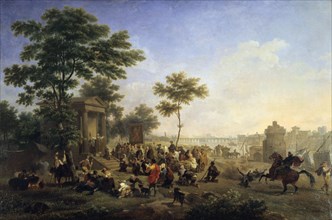 'Mass in the country around Rome', late 18th/early 19th century. Artist: Nicolas Antoine Taunay