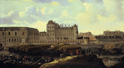 'Louvre and Petit Bourbon seen from the Seine', Paris, 17th century. Artist: Reinier Zeeman