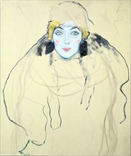 'Woman's Head' ('Frauenkopf'), 1917. Artist: Gustav Klimt