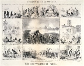 'Les Souffrances de Paris', 1870-1871. Artist: Anon