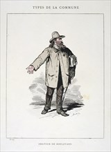 'Orateur de Boulevard', Paris Commune, 1871. Artist: Anon